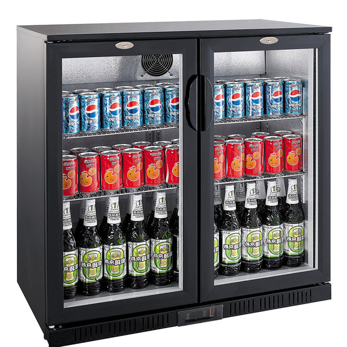 BAR COOLER BLACK 2 DOORS