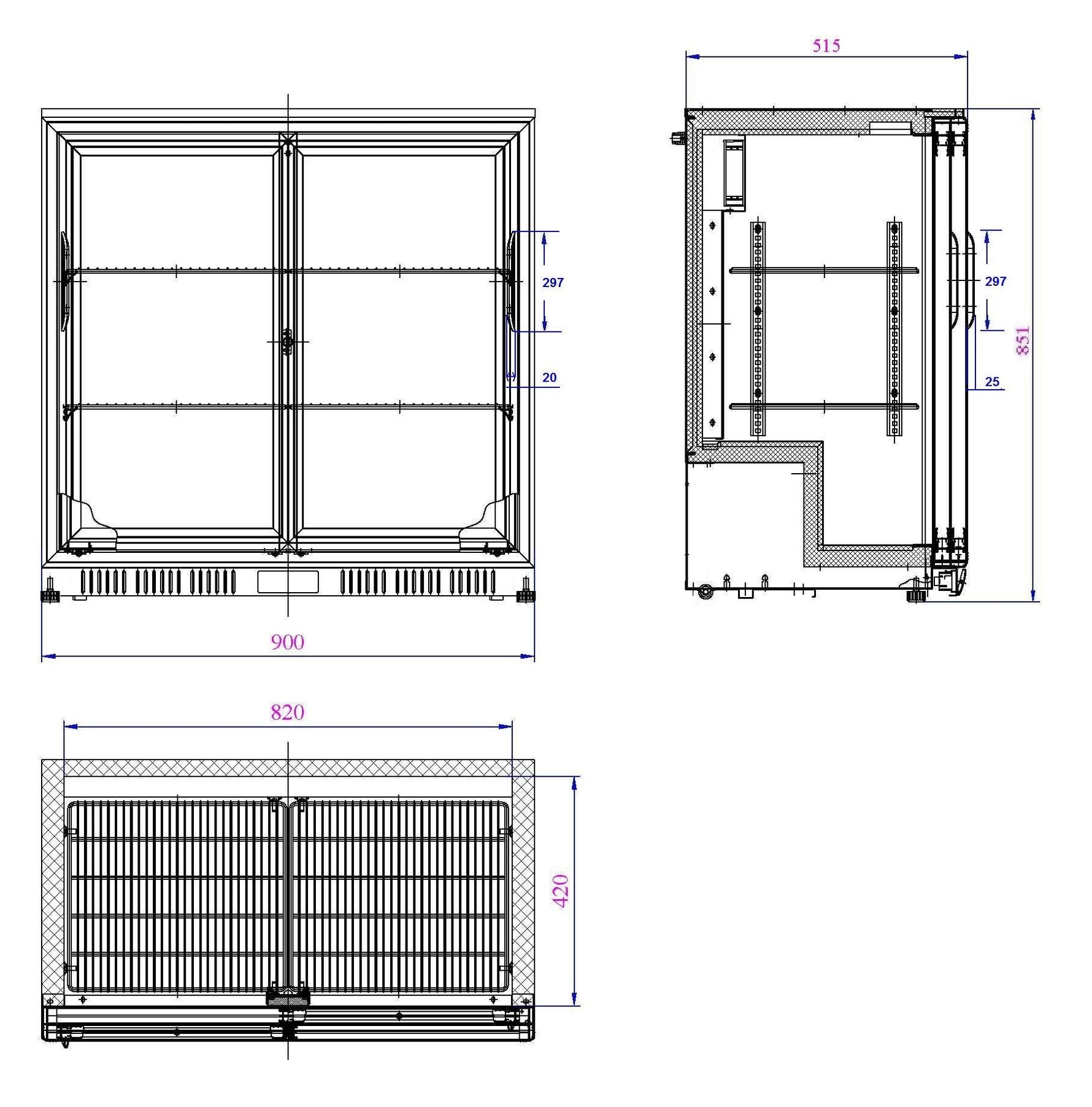 BARKOELER ZWART 2 SCHUIFDEUREN
