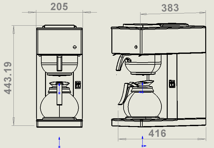 KOFFIEMACHINE INCL. 1 GLAZEN KOFFIEKAN 1.8L