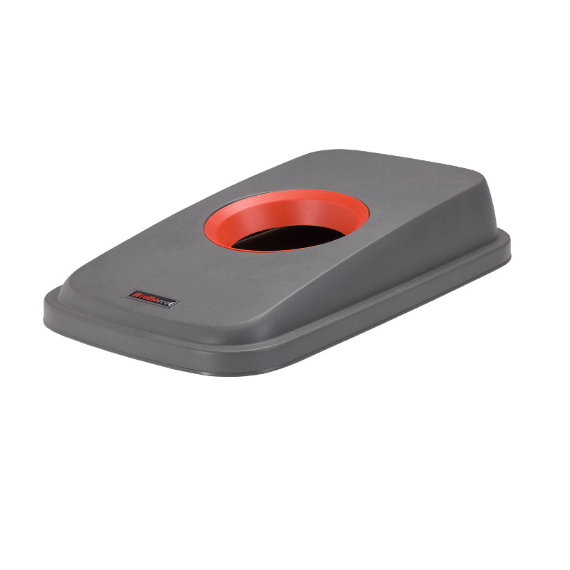 Rotho Selecto Basic deksel blik grijs/rood