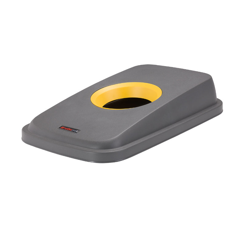 Rotho Selecto Basic deksel blik grijs/geel