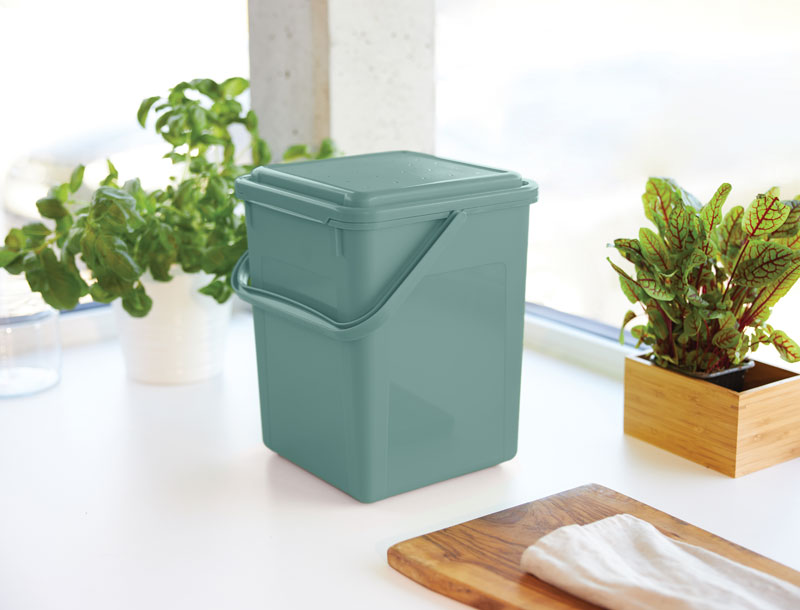Rotho Bio afvalemmer 9 liter Mistletoe Groen