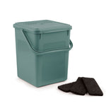 Rotho Bio afvalemmer met koolfilter 9 liter Mistletoe Groen