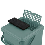 Rotho Bio afvalemmer met koolfilter 9 liter Mistletoe Groen