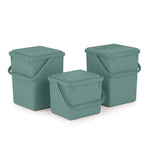 Rotho Bio afvalemmer met koolfilter 9 liter Mistletoe Groen