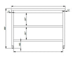 800 WERKTAFEL 2 SCHAPPEN 2200