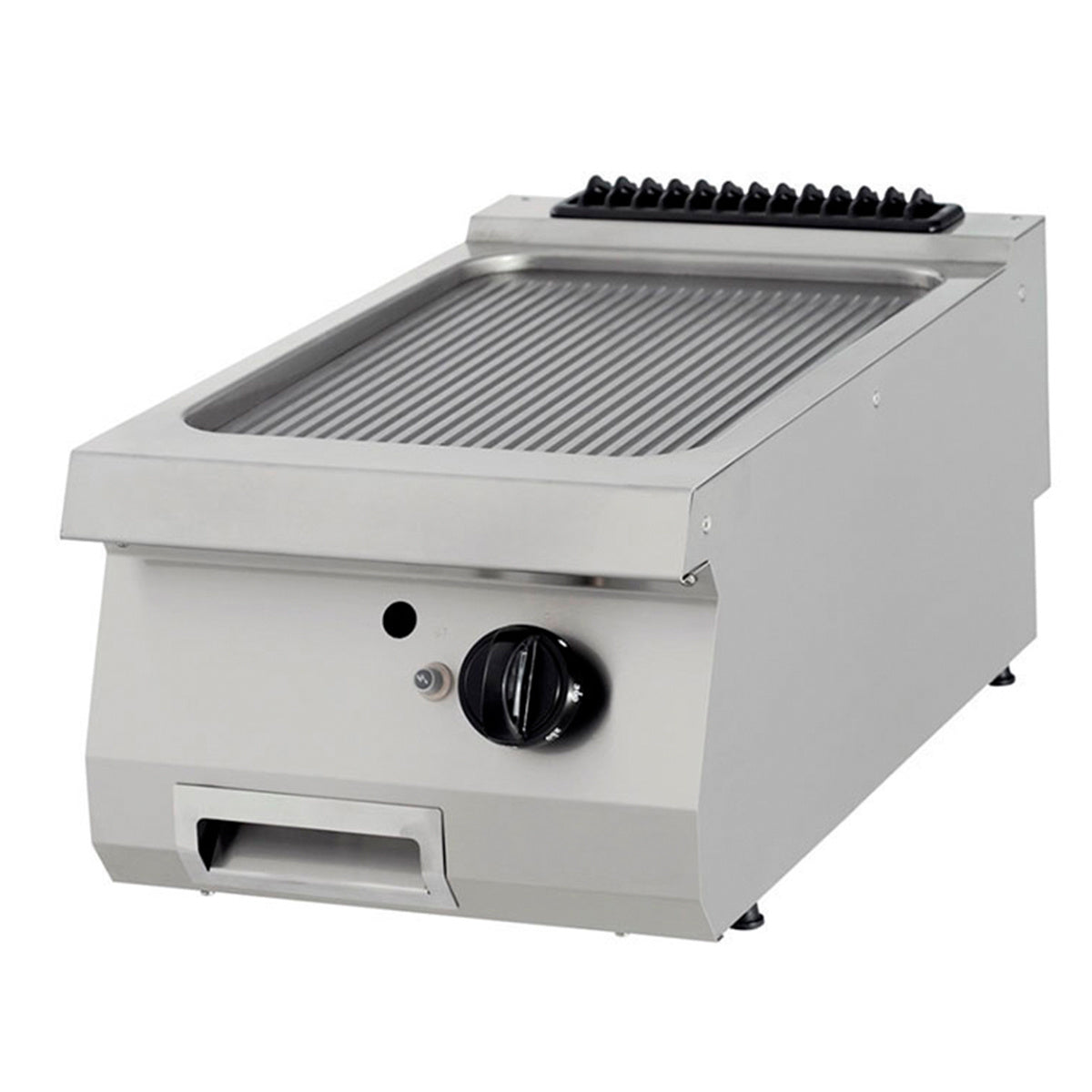 Premium Grillplaat - Gegroefd Chroom - Enkel - 90 cm Diep - Gas