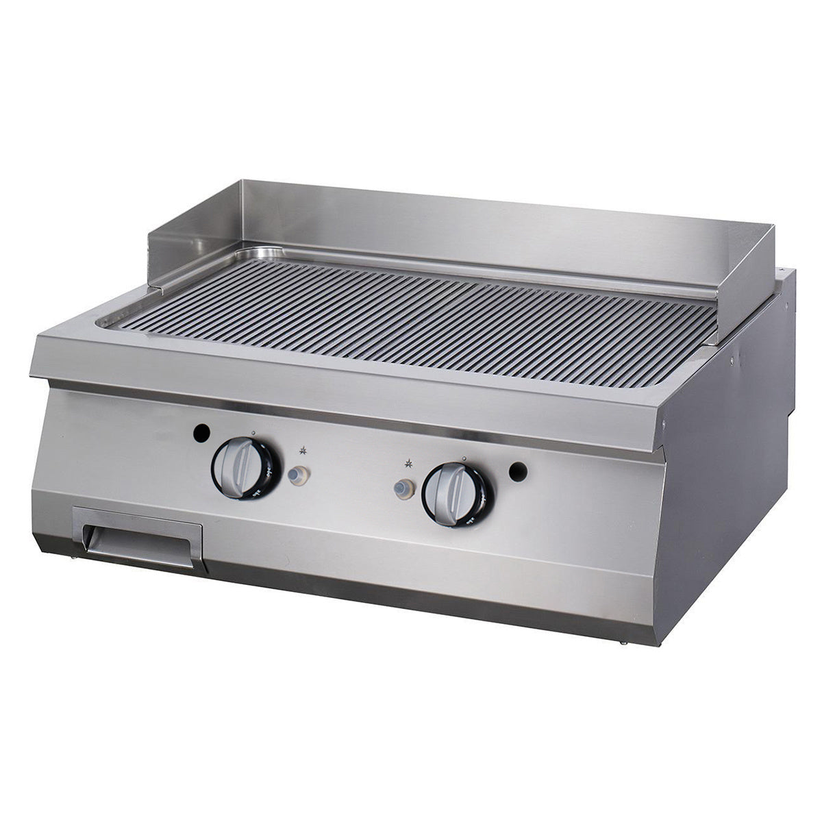 Premium Grillplaat - Gegroefd Chroom - Dubbel - 90 cm Diep - Gas