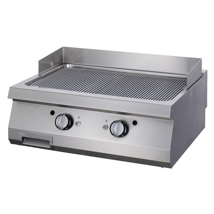 Premium Grillplaat - Gegroefd Chroom - Dubbel - 90 cm Diep - Elektrisch