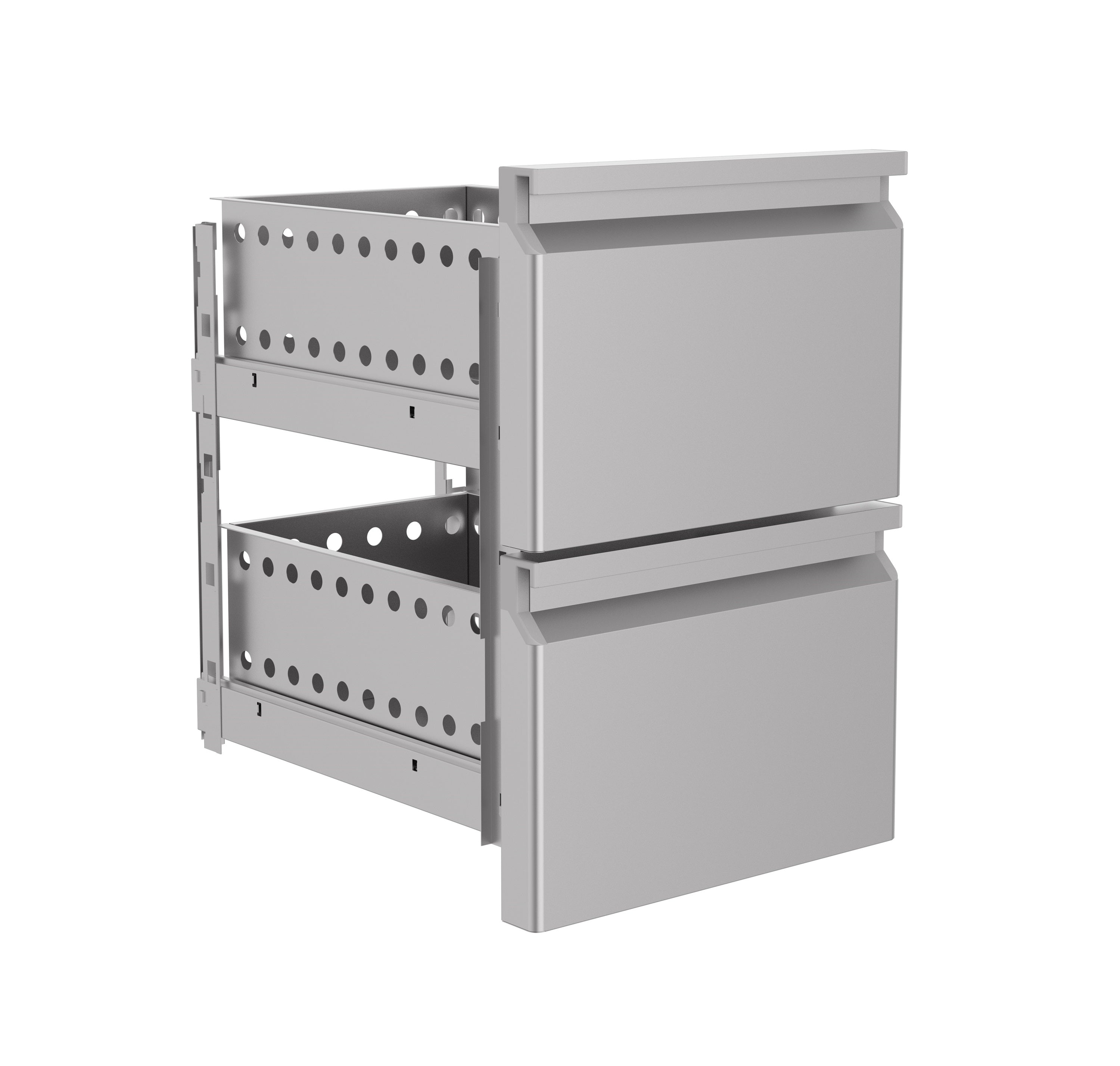 LADENBLOK S SERIE  Combisteel geeft geen garantie op het inbouwen van een ladeblok