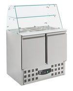 GEKOELDE SALADETTE GLASOPSTAND 2 DRS