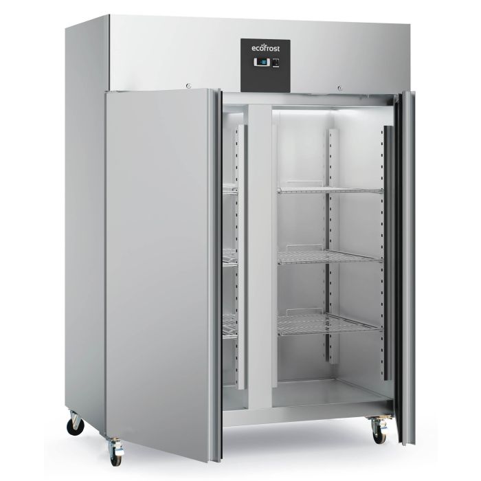 ECOFROST RVS Koelkast 1300 Liter – 2 Deuren – Geforceerde Koeling