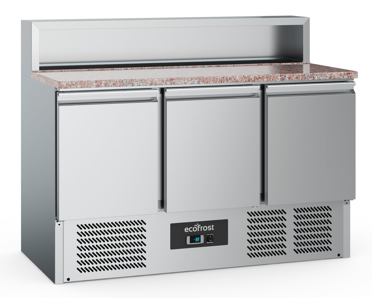 Pizzawerkbank 3 deuren 8x 1/6 GN pan