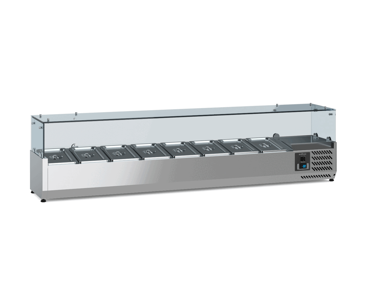 GEKOELDE OPZETVITRINE 1/3 GN x 8