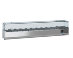 Gekoelde opzetvitrine 1/4 GN x 10 - 200 cm