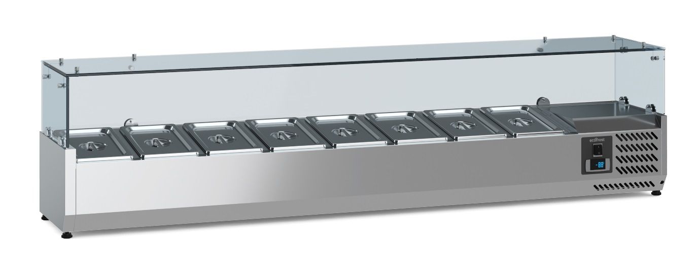 GEKOELDE OPZETVITRINE 1/3 GN x 8