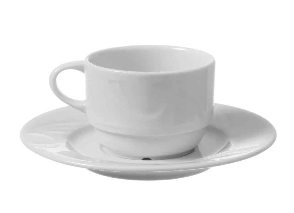 Schotel voor koffie en cappuccinokop
