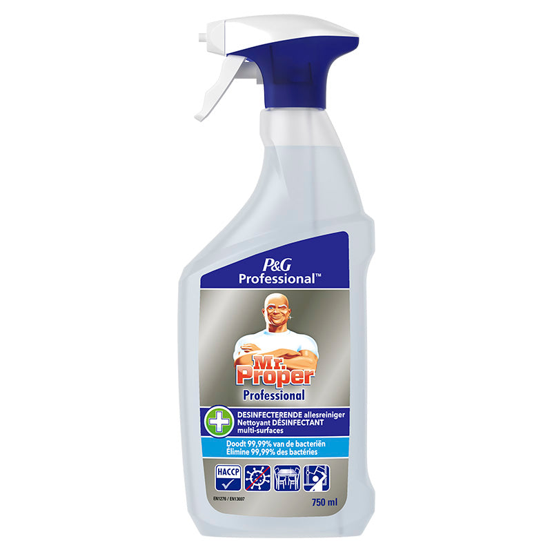Mr. Proper Professional desinfecterende allesreiniger spray 6 x 750 ml