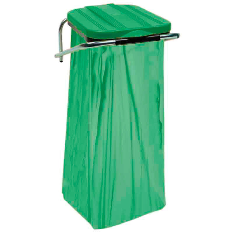 Wandafvalzakhouder Wallfix 130 liter groen, per 10 stuks