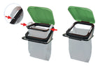 Wandafvalzakhouder Wallfix 130 liter groen, per 10 stuks