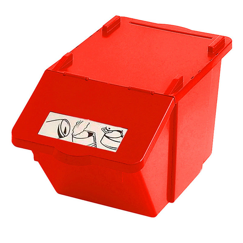 Recyclingbox 45 liter rood