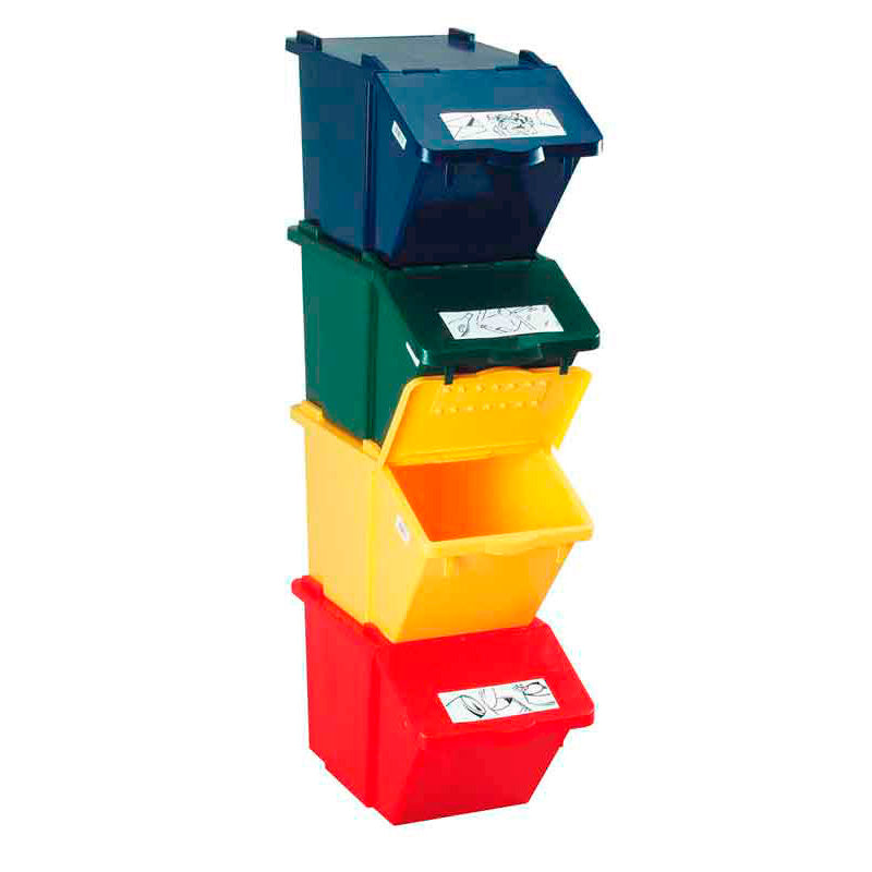 Recyclingbox 45 liter rood