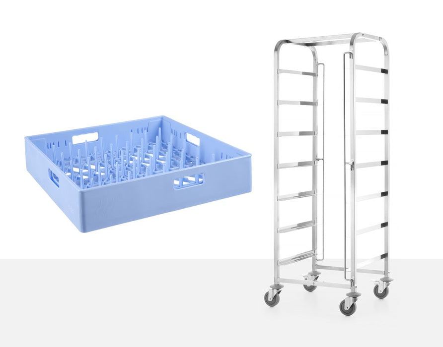 Dishwashing baskets trolley - 7x 500x500 mm