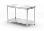 Werktafel zware uitvoering met plank, 600 mm diep