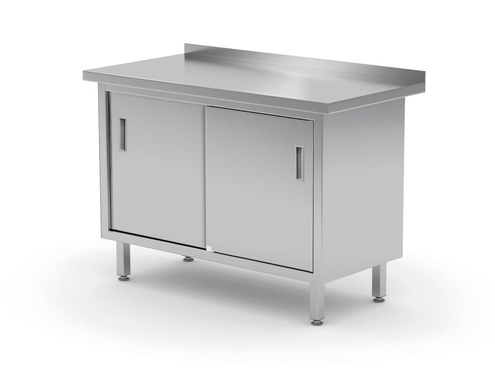 Werkbank met schuifdeuren, geschroefd