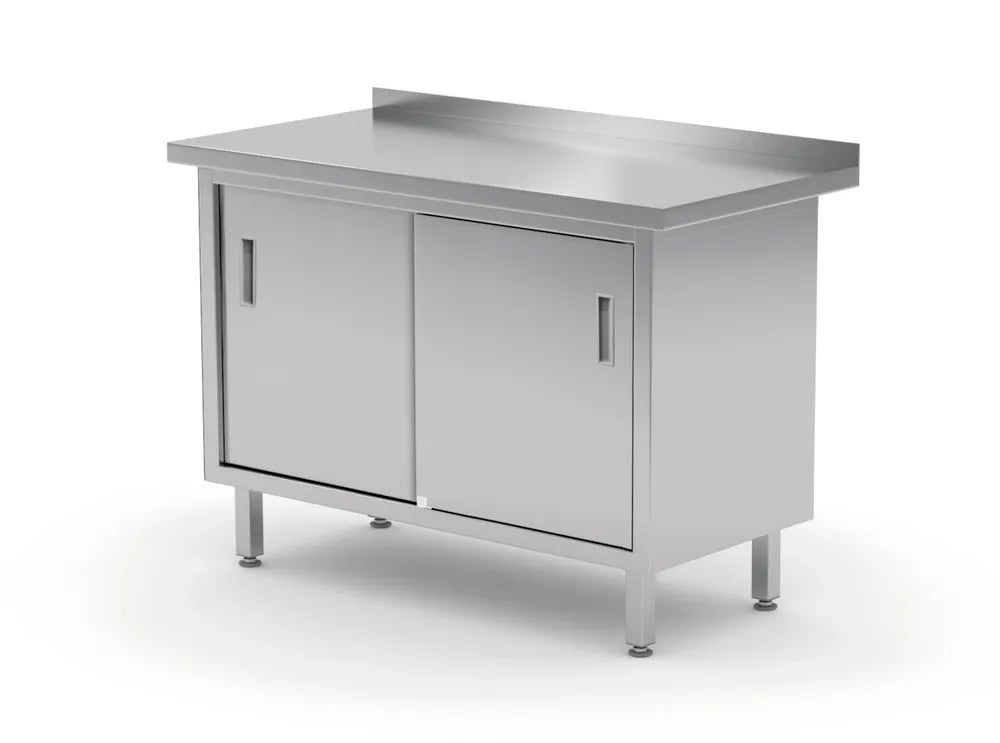 Wandwerktafel met kast - gelast