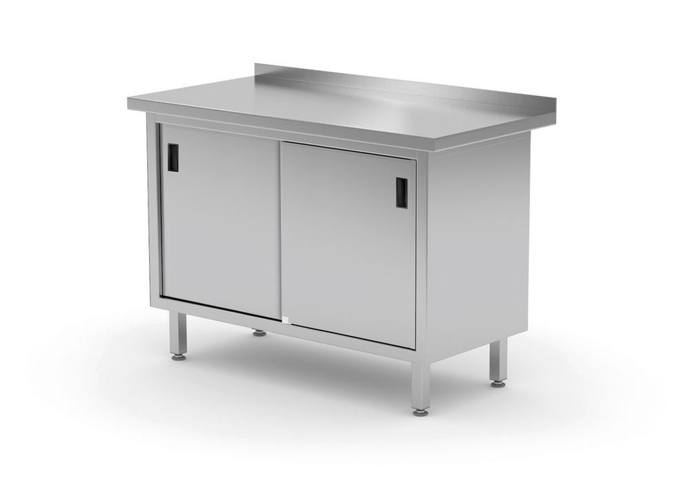 Wandwerktafel met kast - gelast
