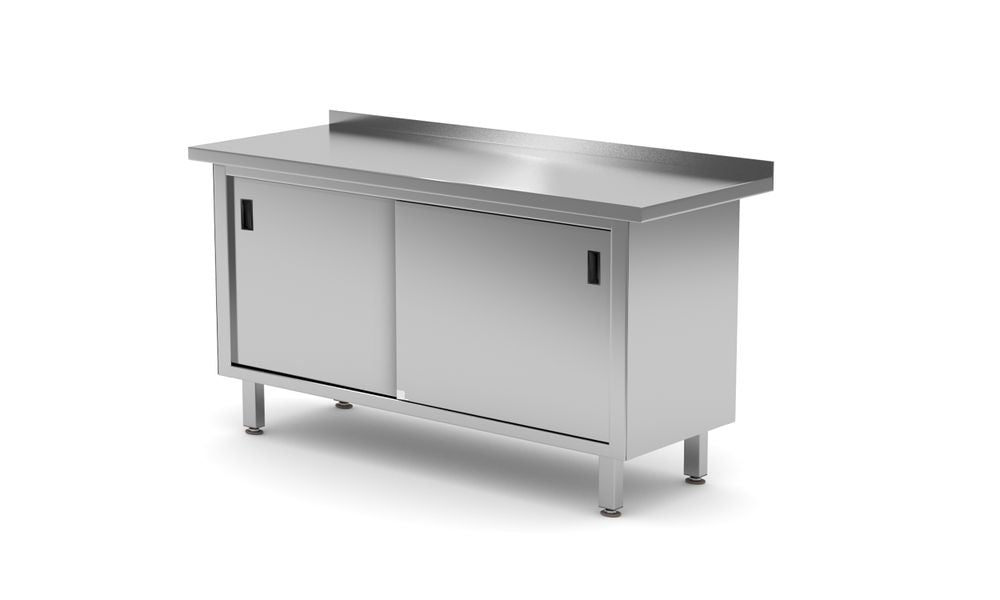 Wandwerktafel met kast - gelast