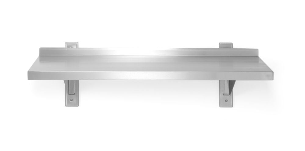 Adjustable wall shelf, single, with 2 supports