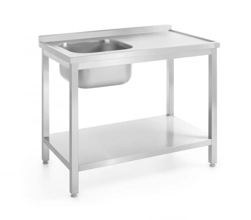 Enkele spoeltafel met schap