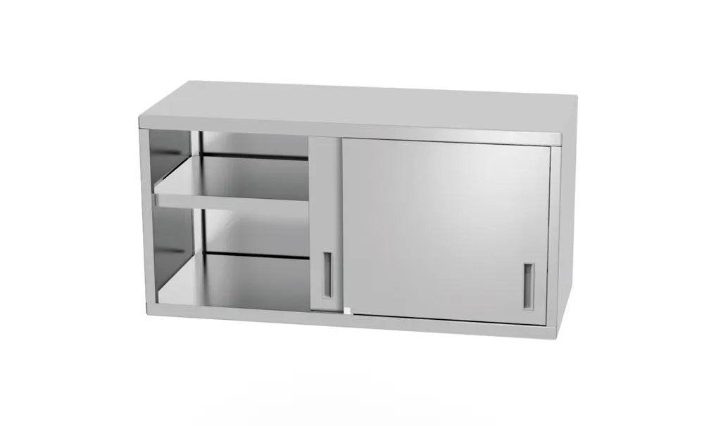 Wandmontagekast met schuifdeuren - Gelast, diepte: 300mm.