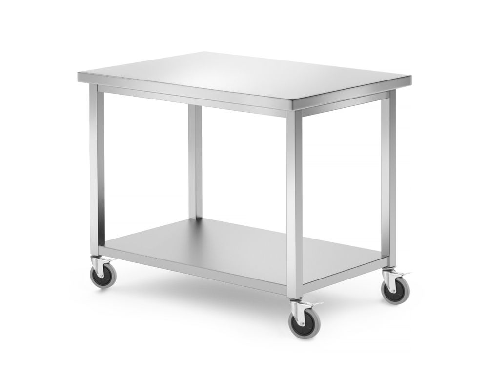 Mobiele tafel met een plank - geschroefd, diepte 700 mm