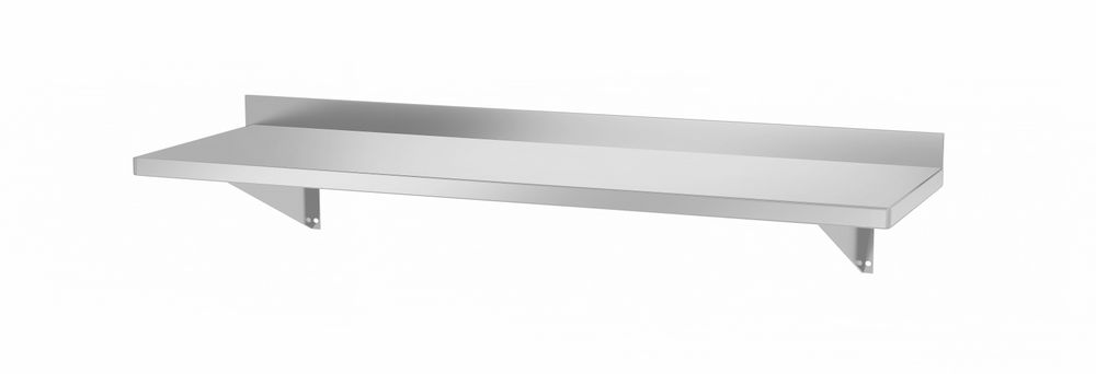 Wall shelf with 2 mounting brackets