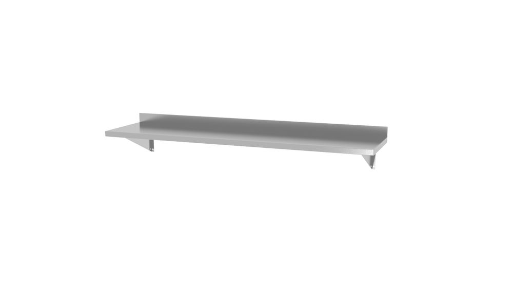 Wall shelf with 2 mounting brackets