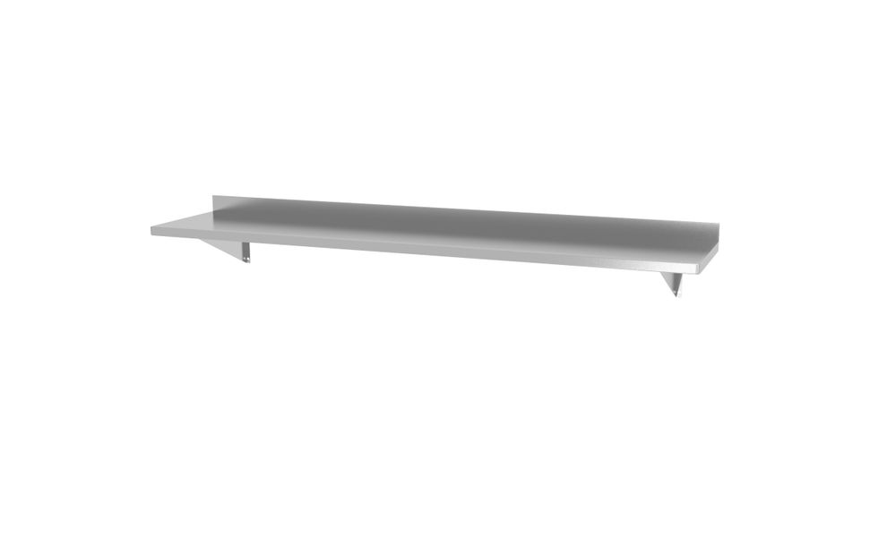 Wall shelf with 2 mounting brackets