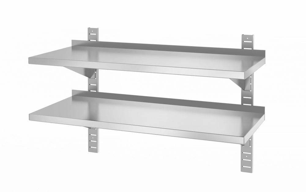 Double adjustable wall bracket, with 2 mounting brackets