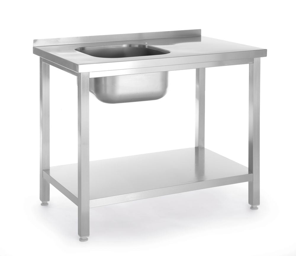 Spoeltafel met schap - geschroefd