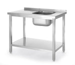 Spoeltafel met legplank, met bouten