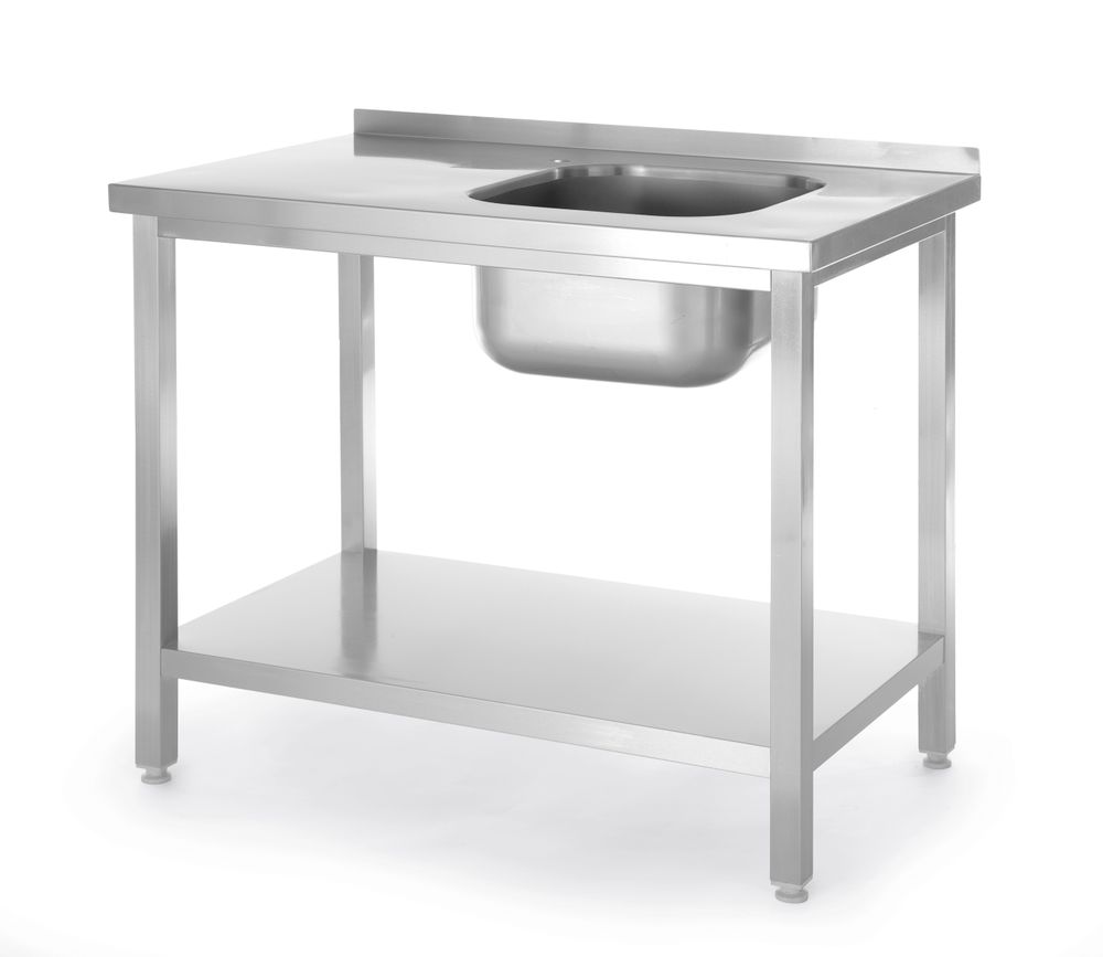 Spoeltafel met legplank, met bouten