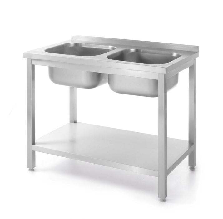 Budget Line Double Sink with Shelf – Screwed