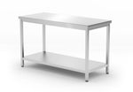 Centrale werktafel met een schap Budget Line – geschroefd, diepte: 600 mm