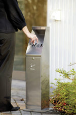 Staande asbak zilver