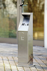 Staande asbak zilver