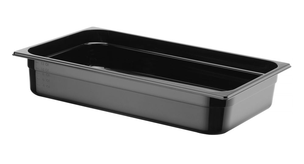 Container GN 1/1 black polycarbonate