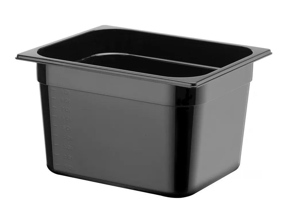 Container GN 1/2 zwart polycarbonaat