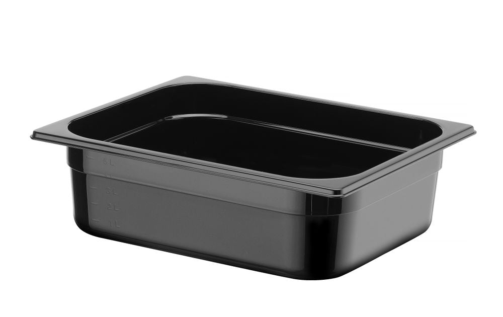 Container GN 1/2 black polycarbonate